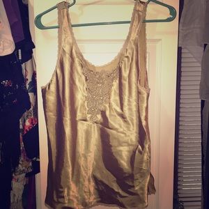 Gold silky top